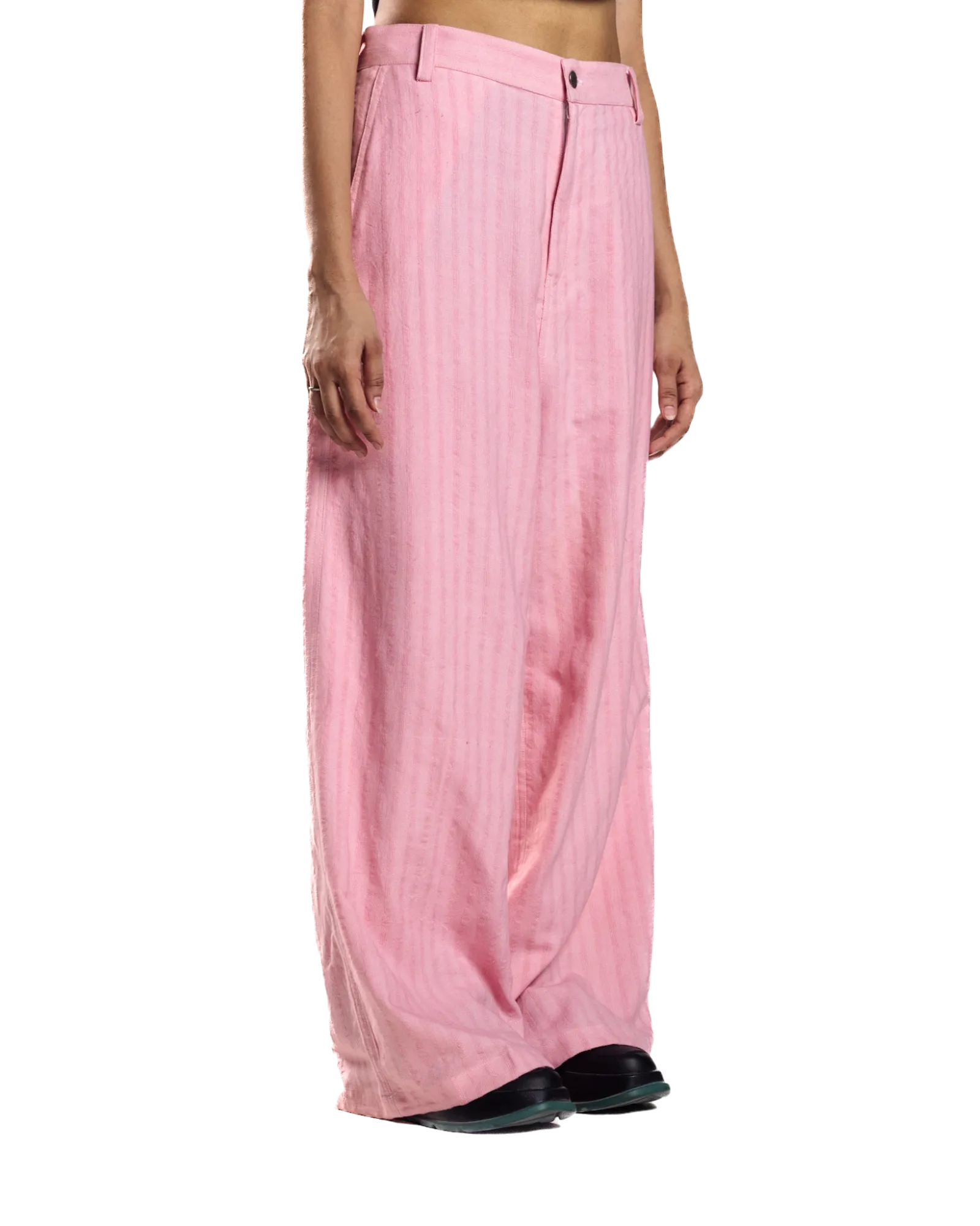 PINK SEERSUCKER TROUSERS