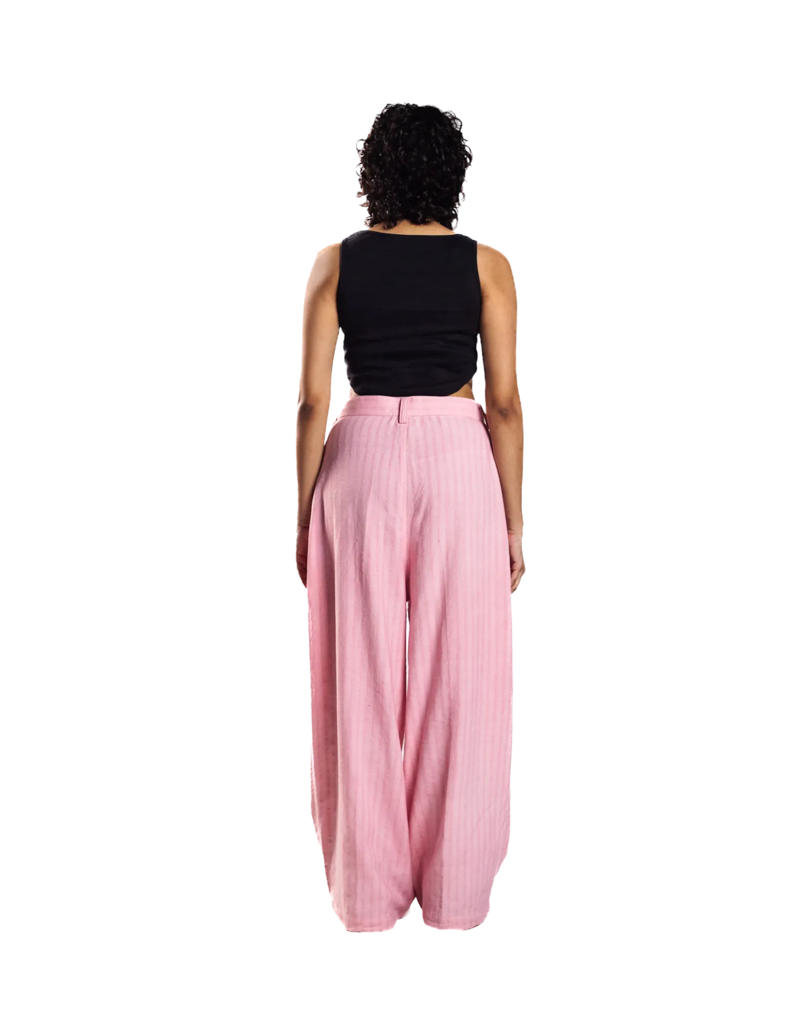 PINK SEERSUCKER TROUSERS