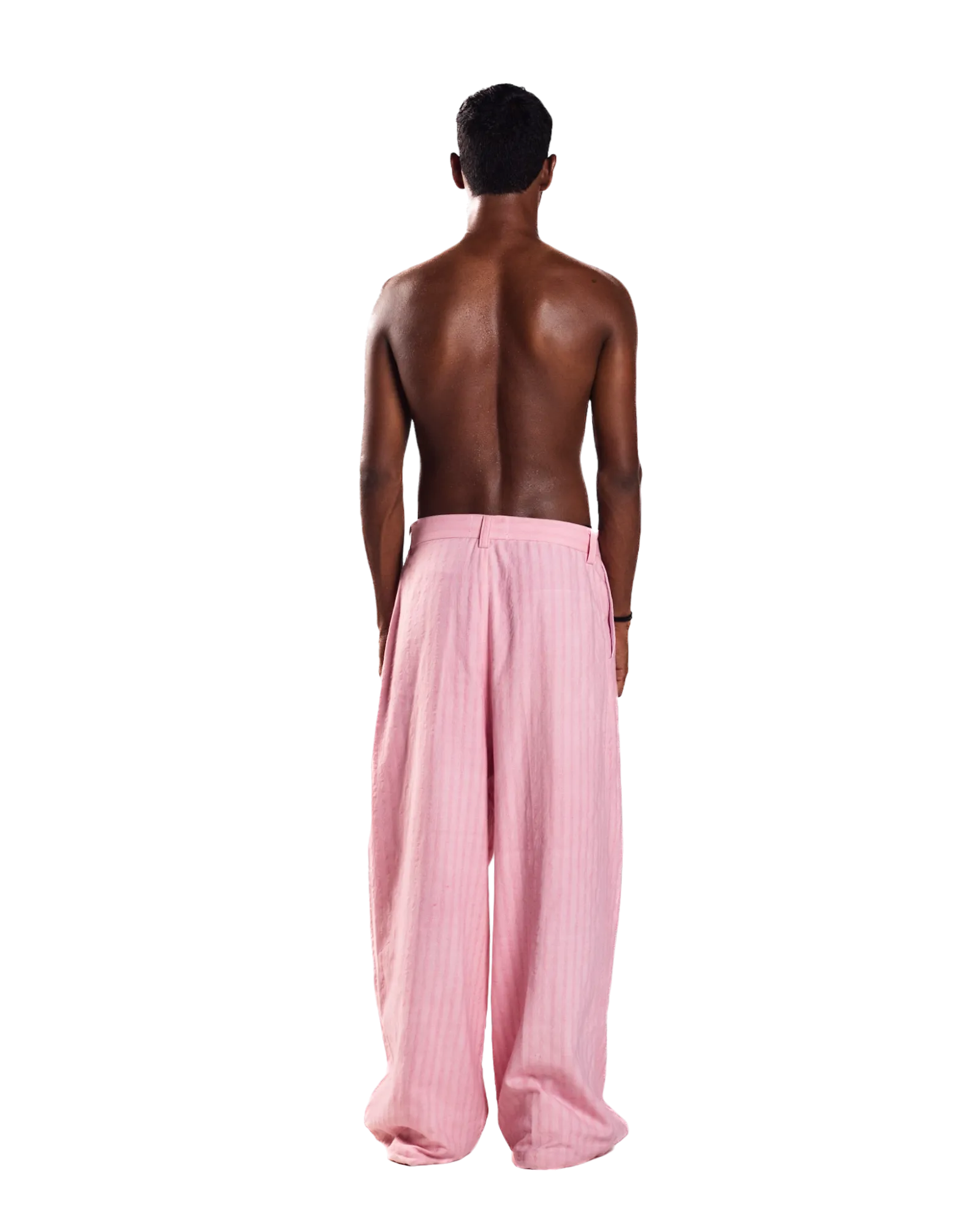 PINK SEERSUCKER TROUSERS