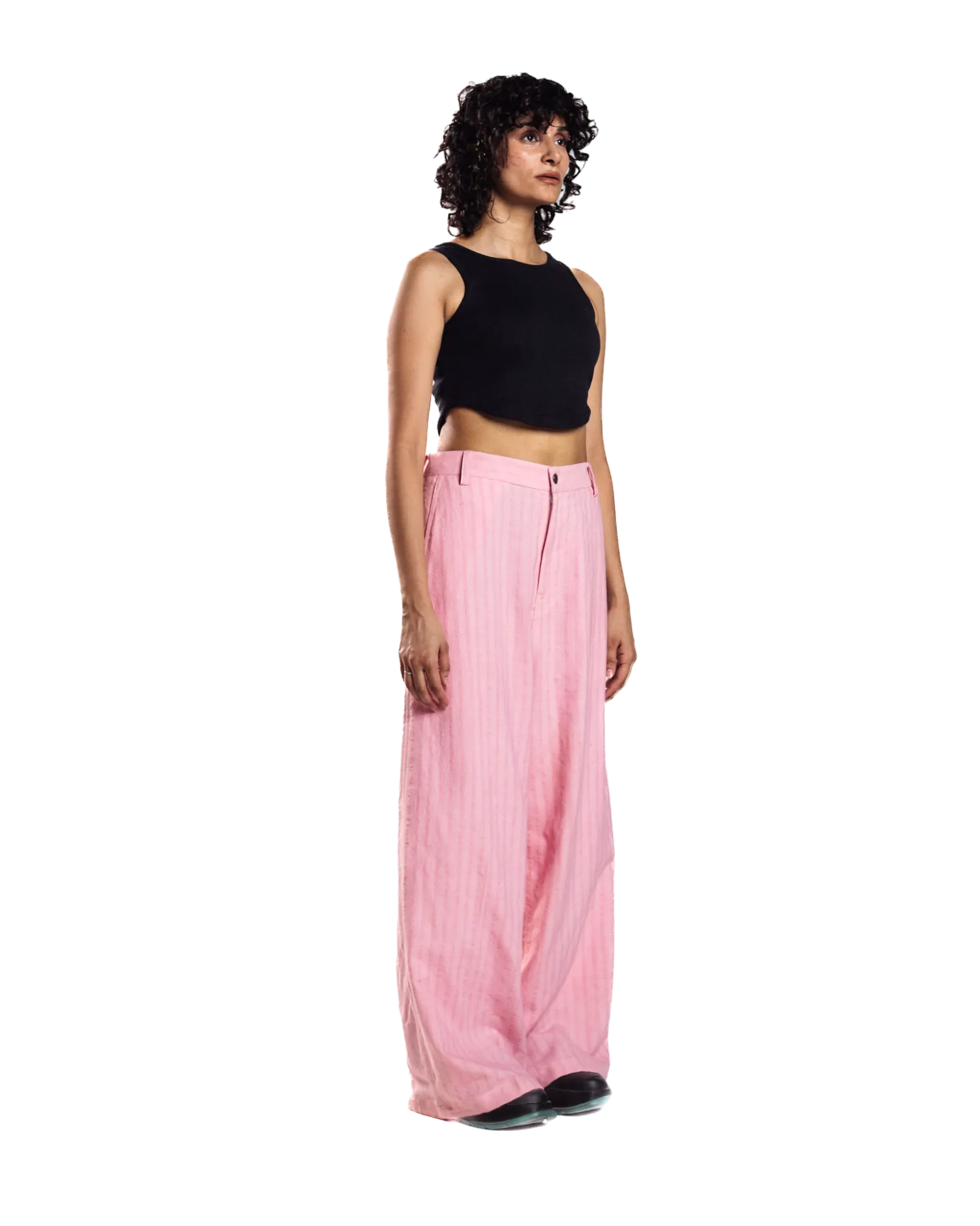 PINK SEERSUCKER TROUSERS