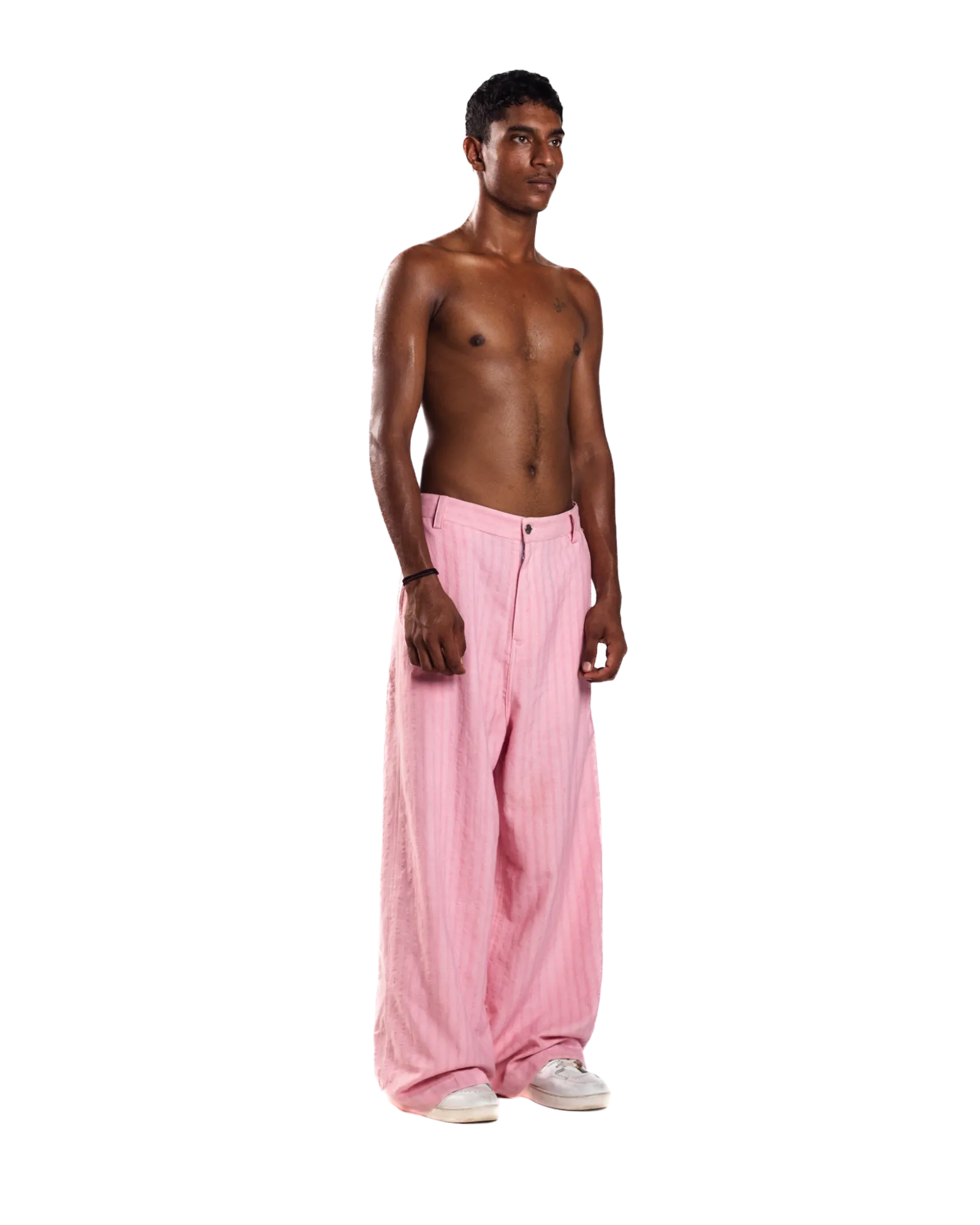 PINK SEERSUCKER TROUSERS