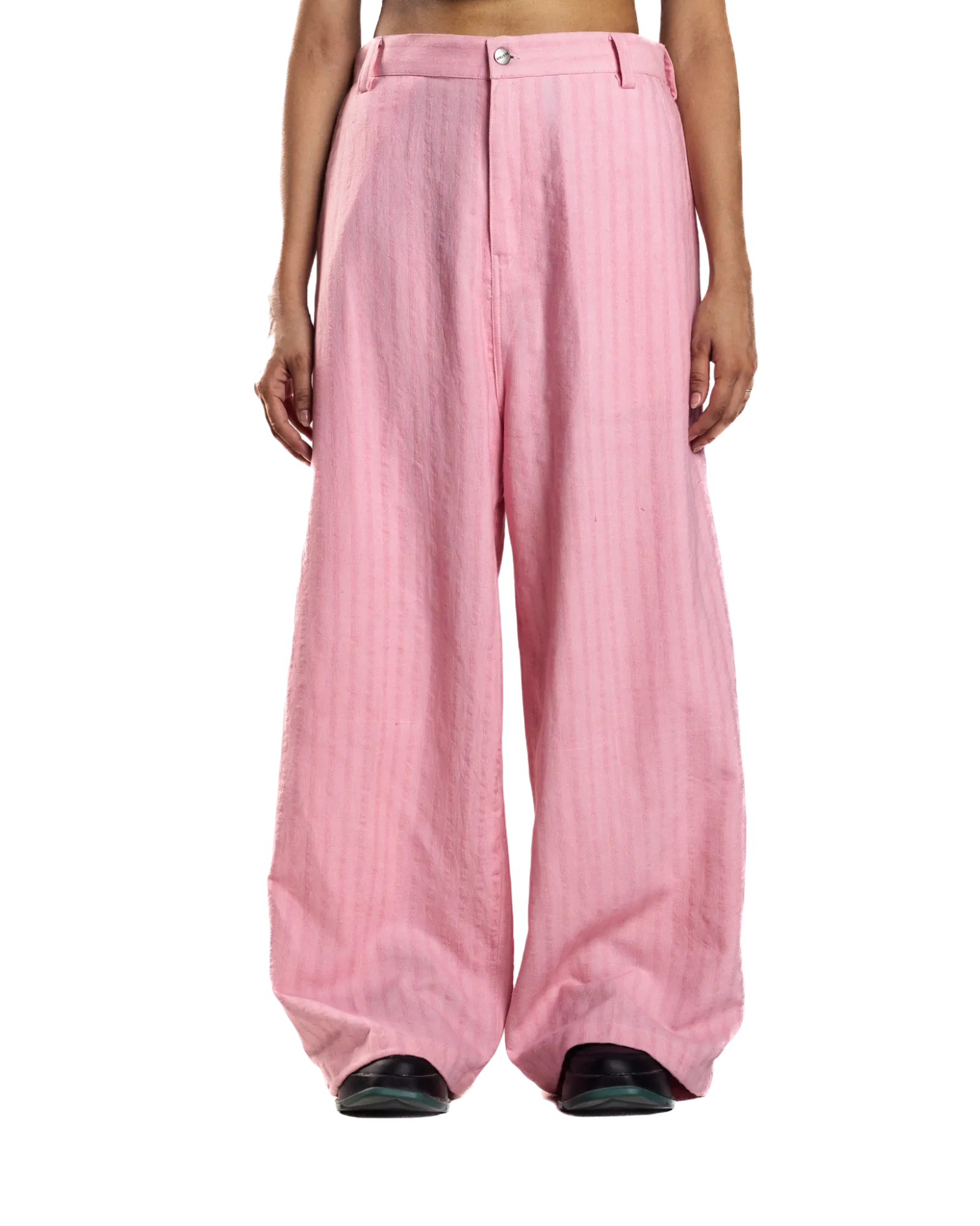 PINK SEERSUCKER TROUSERS