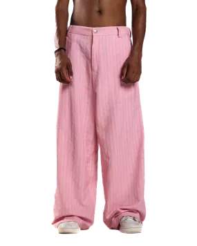 PINK SEERSUCKER TROUSERS