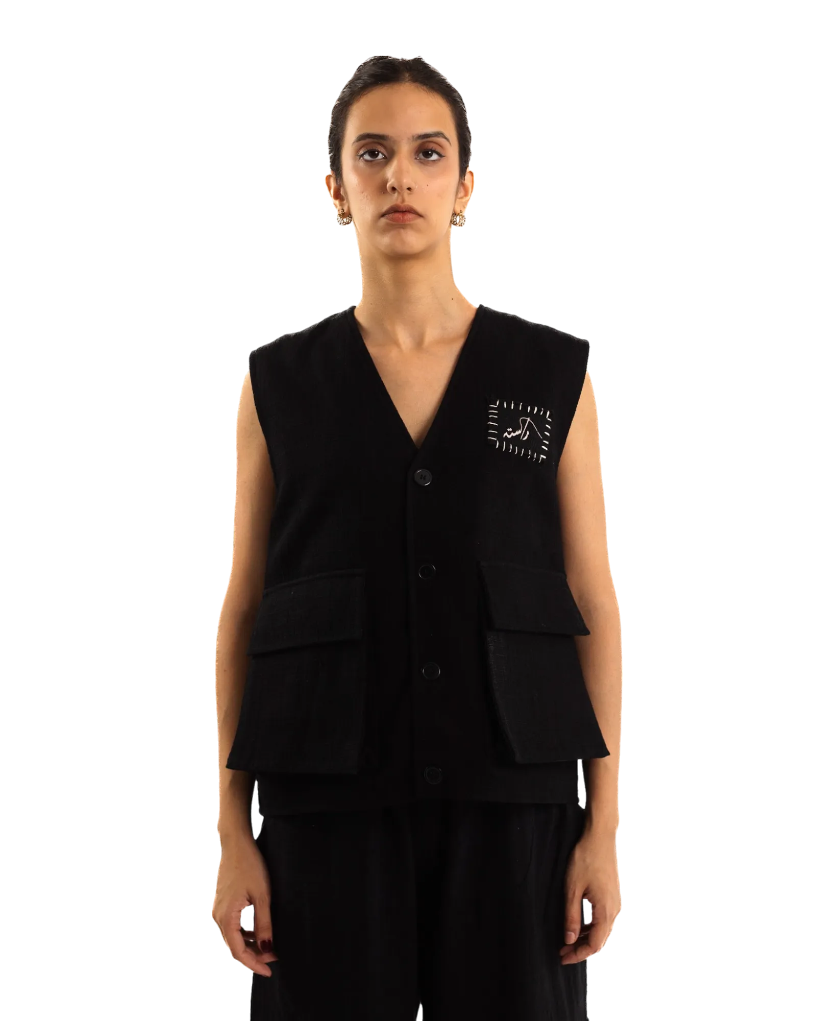 "95" HANDWOVEN COTTON VEST