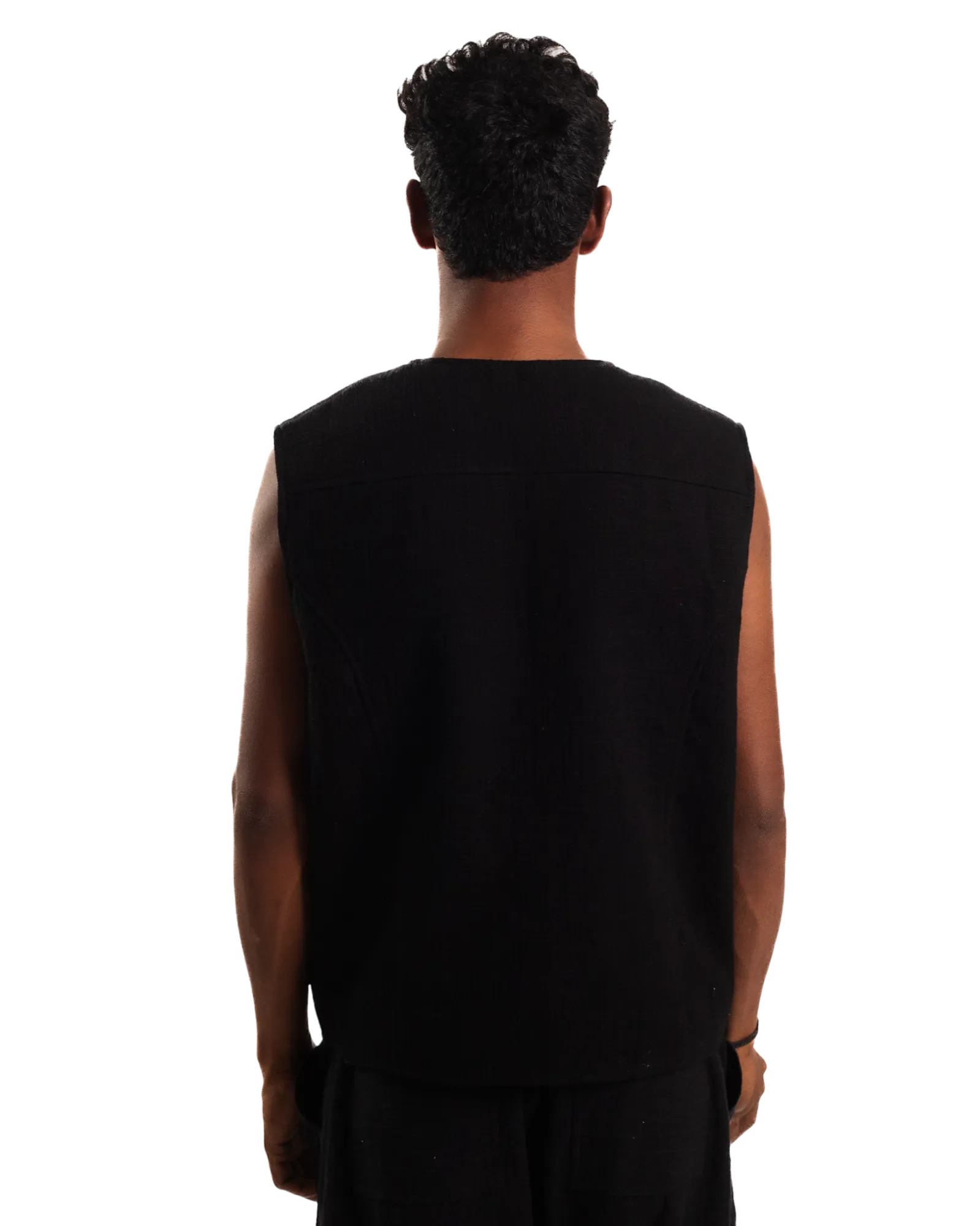 "95" HANDWOVEN COTTON VEST