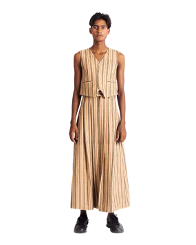 "SUNSET STRIPES" HANDWOVEN VEST