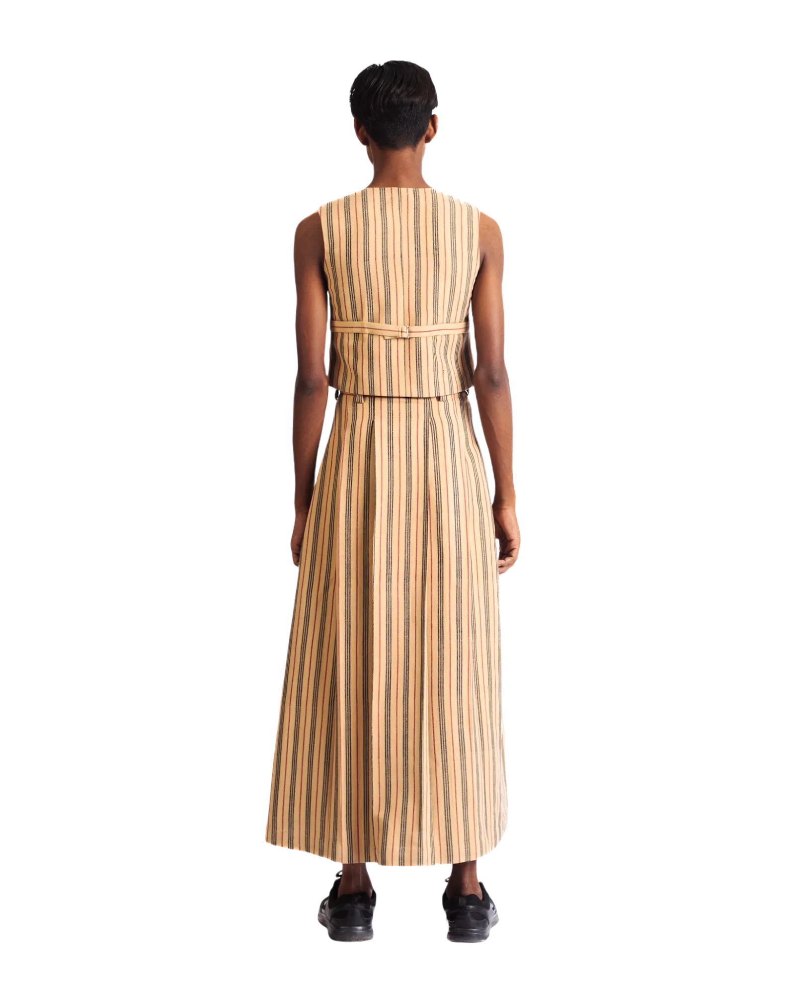 "SUNSET STRIPES" HANDWOVEN VEST