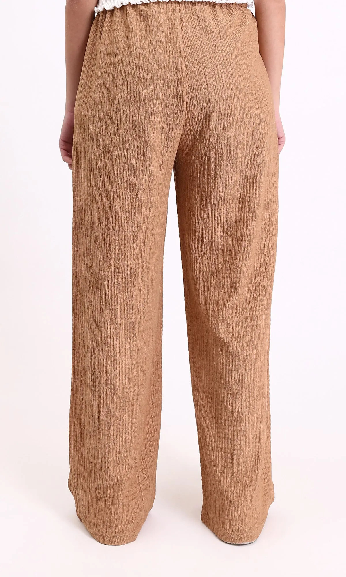 R210603 - Elastic Waist with Drawstring Comfy Pants - Havana