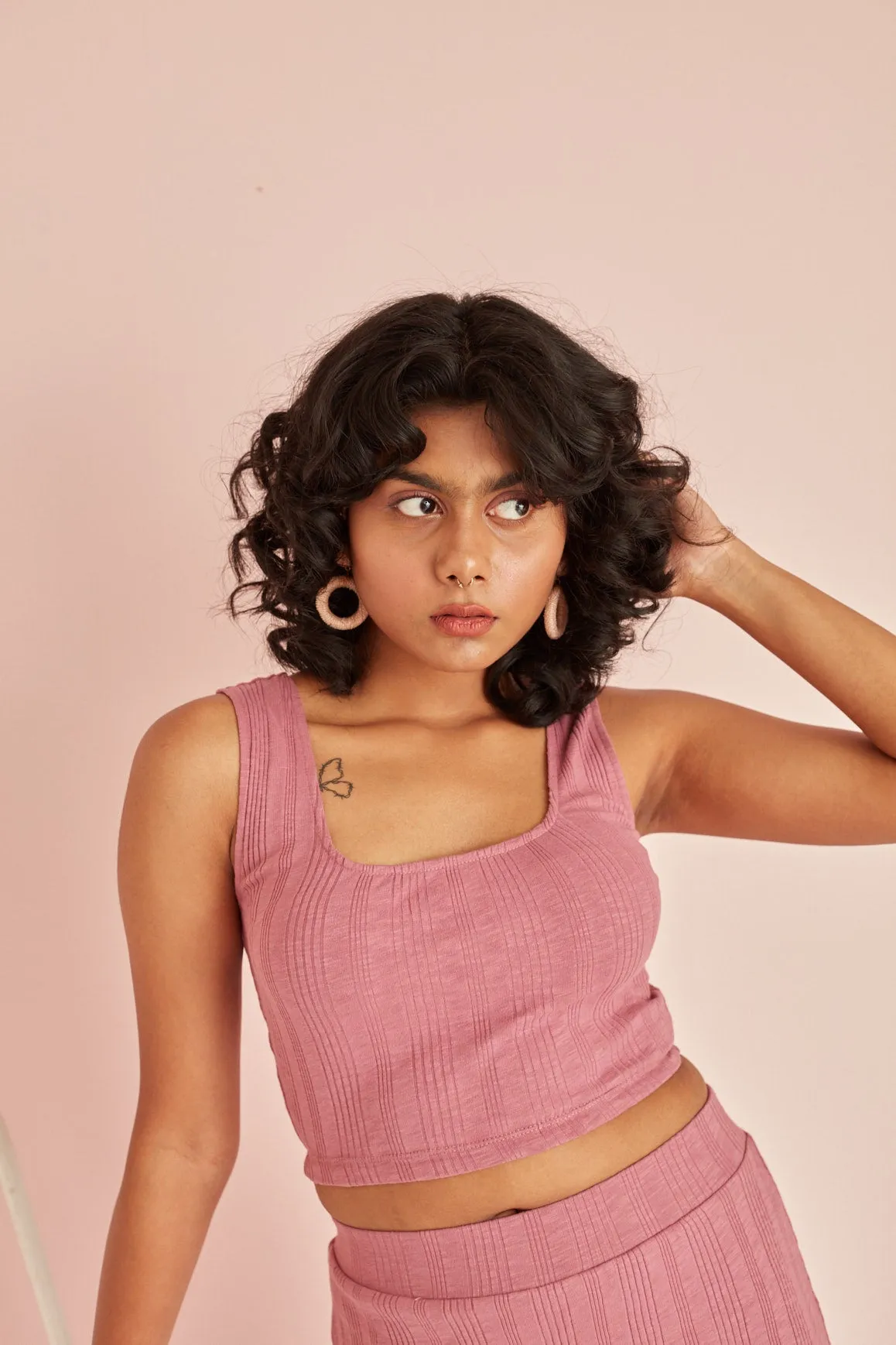 Rain Mauve Rib Tank Top