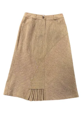 Revue brown denim maxi skirt, 12