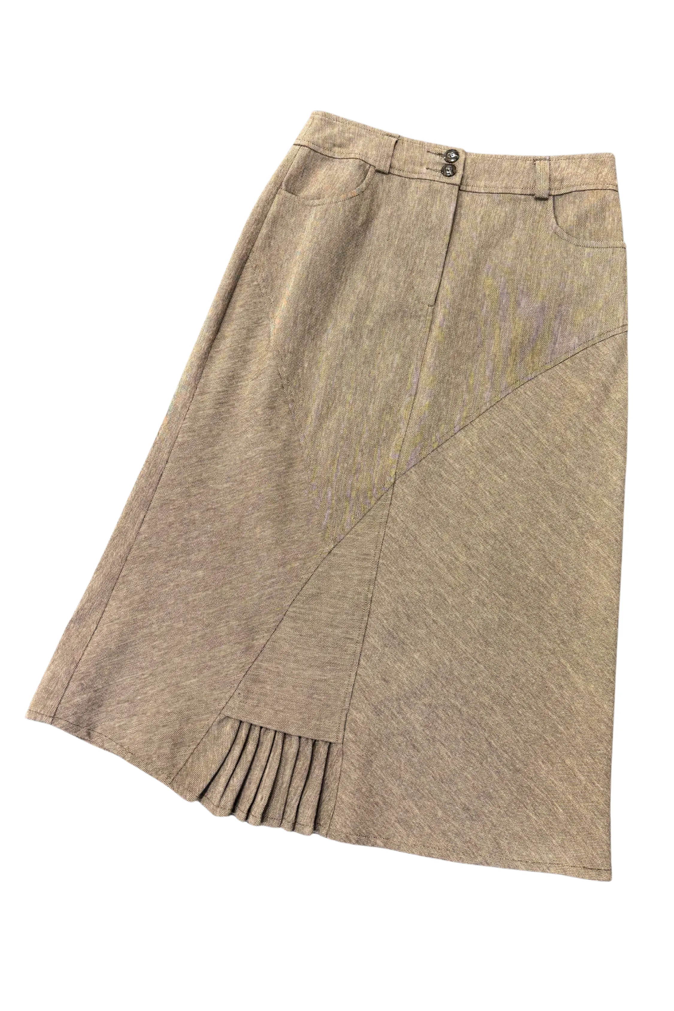 Revue brown denim maxi skirt, 12