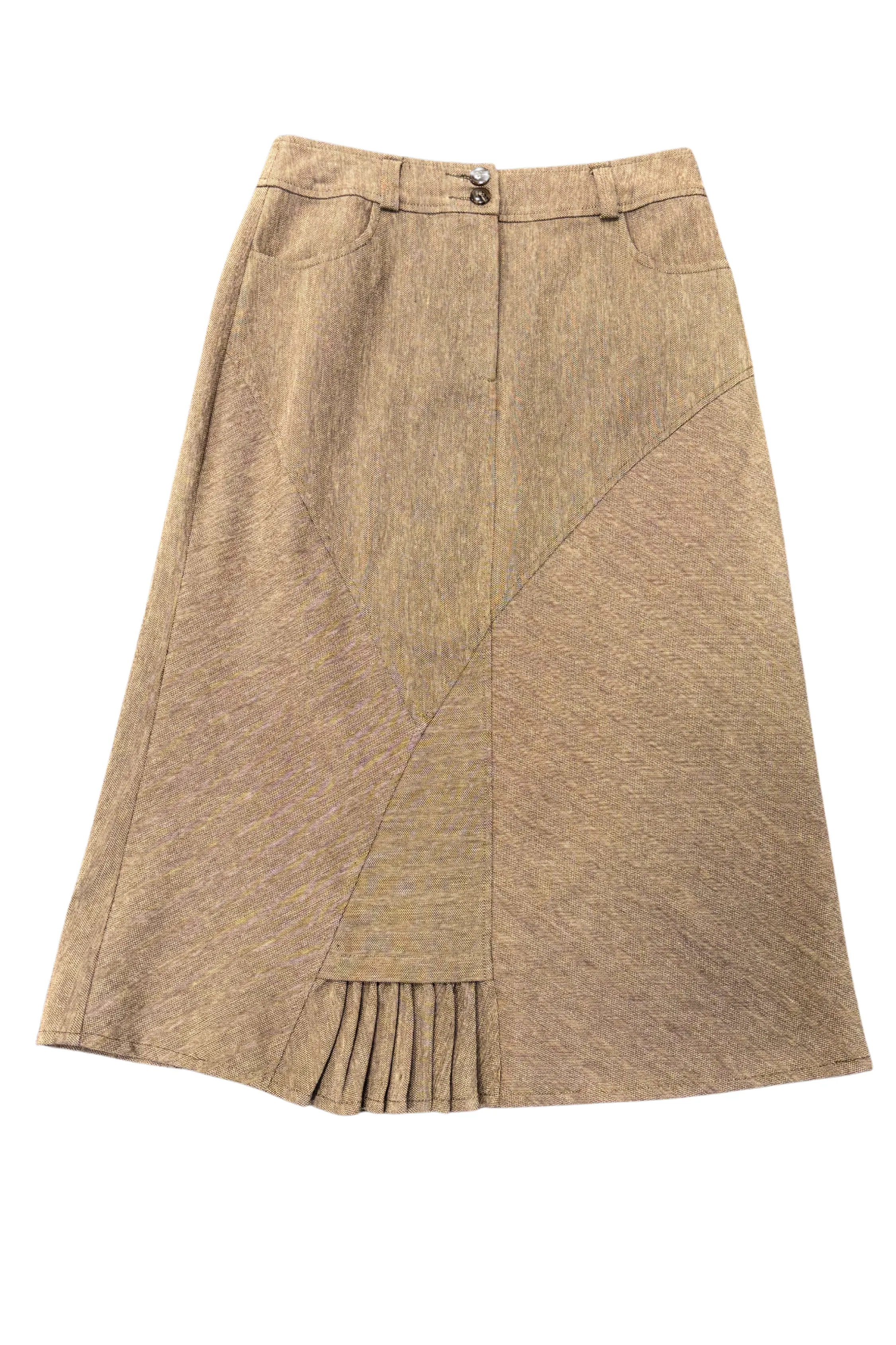 Revue brown denim maxi skirt, 12