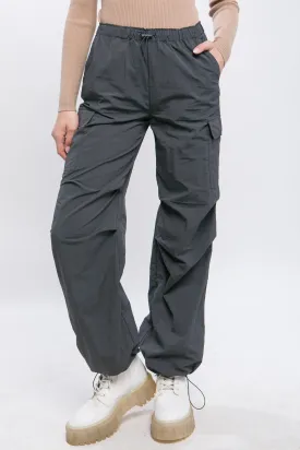 Slate Loose Fit Parachute Cargo Pants