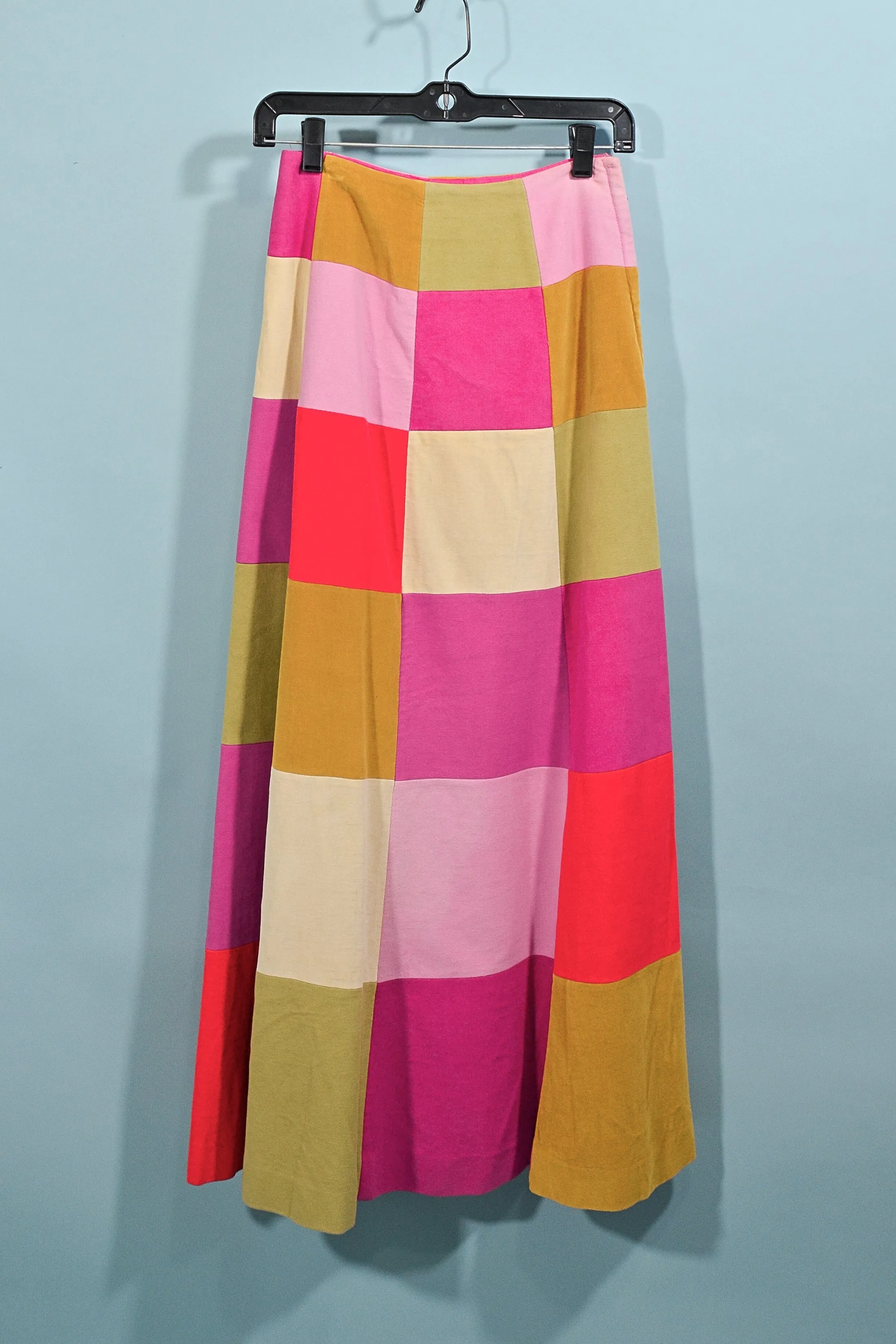 SOLD Bill Atkinson, Vintage 60s/70s Patchwork Velvet Maxi Skirt XS/S