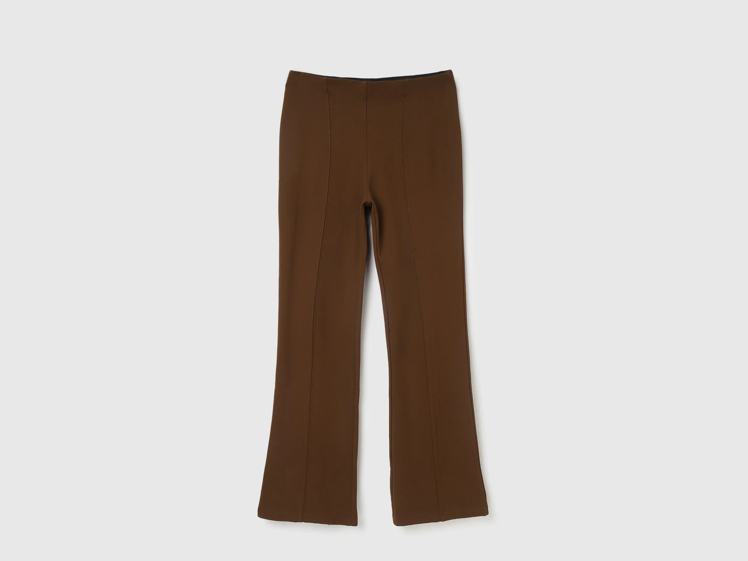 Solid Boot-Leg Fit Trousers