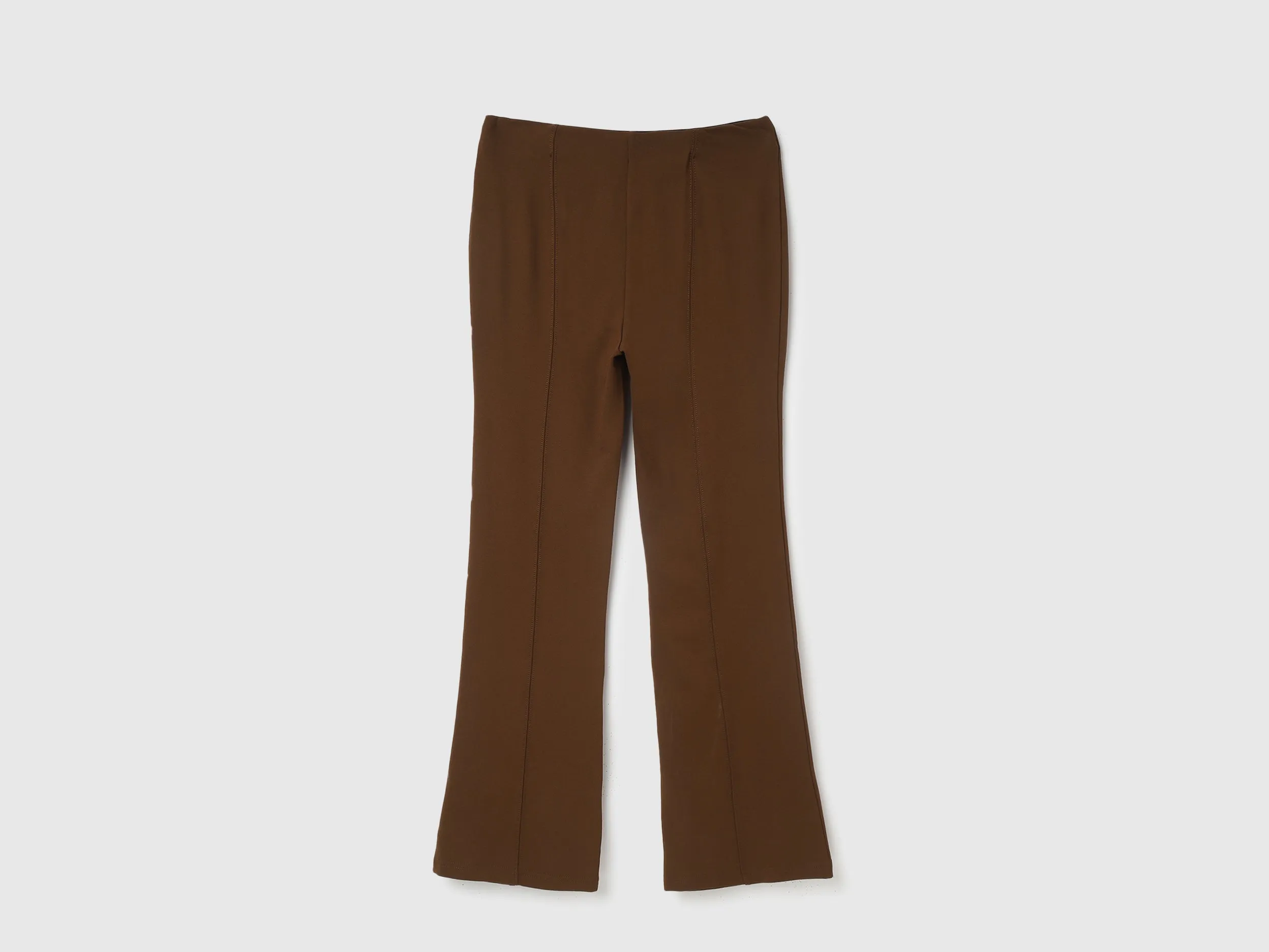 Solid Boot-Leg Fit Trousers
