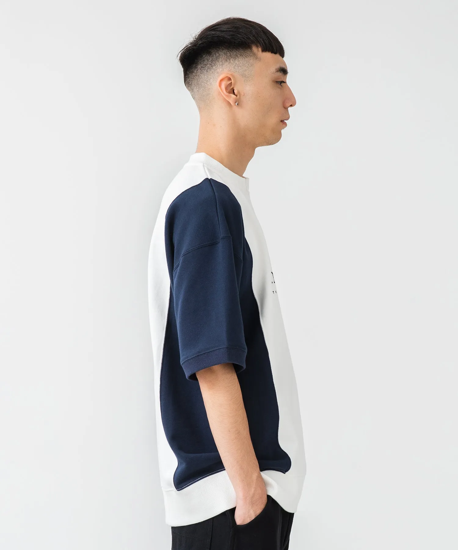 S/S COLORBLOCK HALF ZIP-UP SWEAT