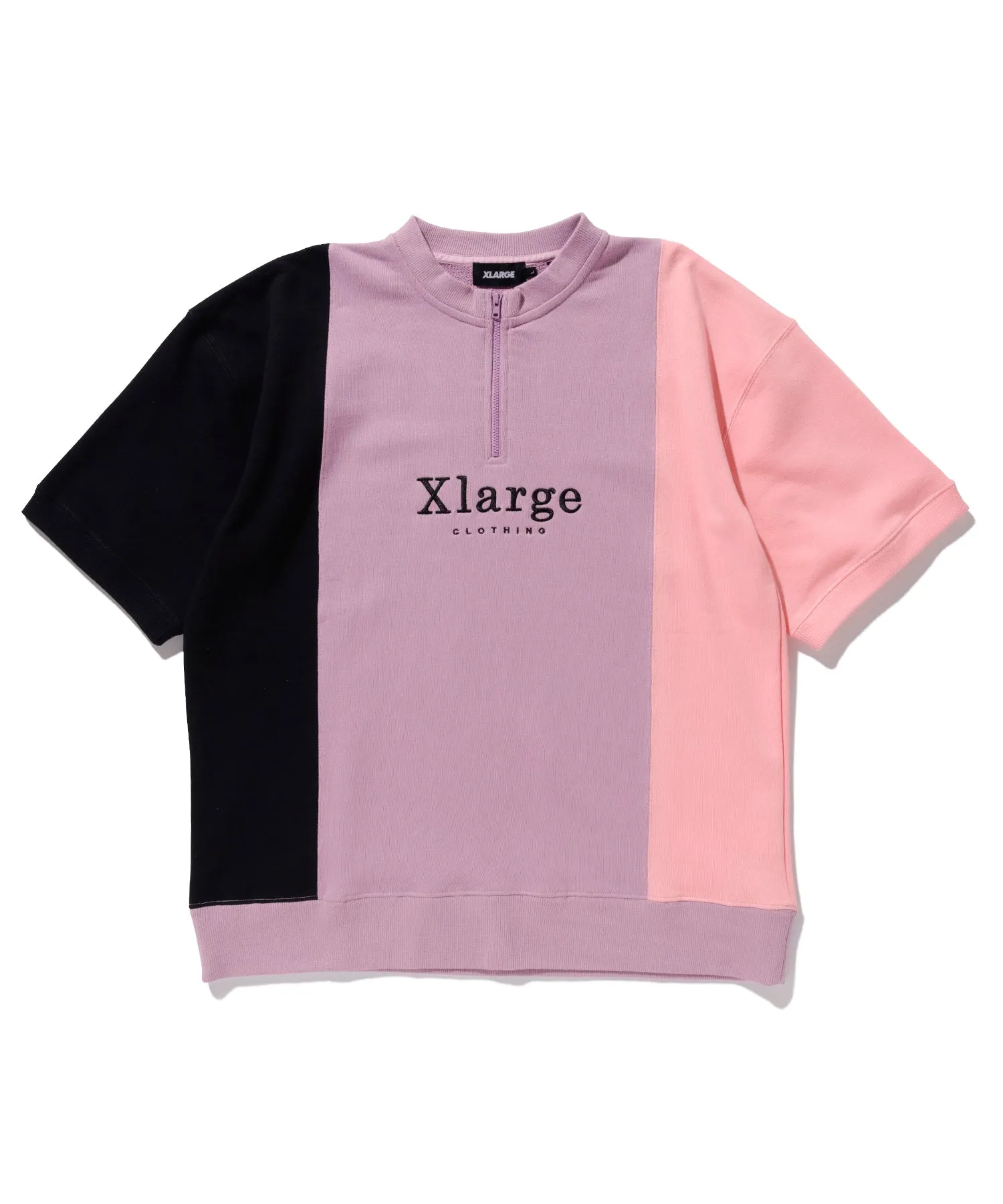 S/S COLORBLOCK HALF ZIP-UP SWEAT