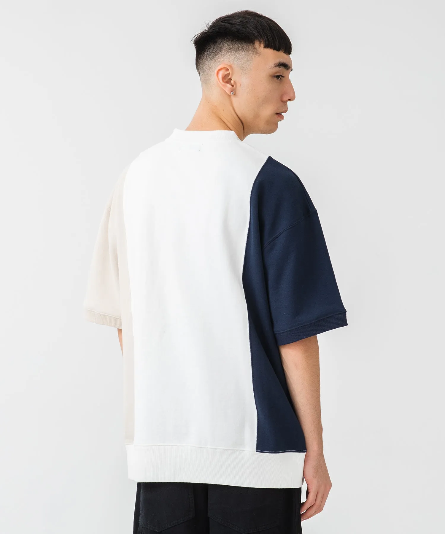 S/S COLORBLOCK HALF ZIP-UP SWEAT