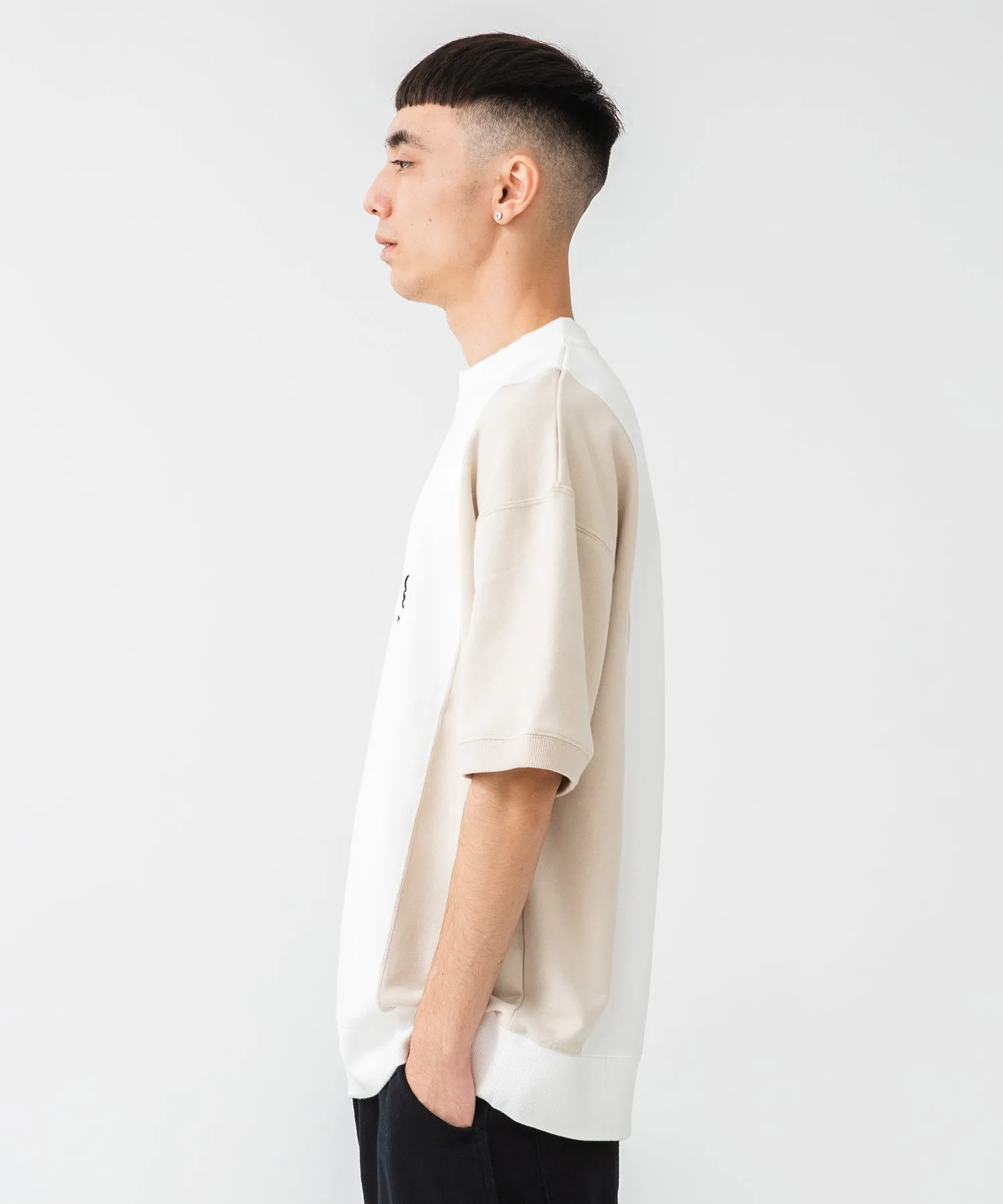 S/S COLORBLOCK HALF ZIP-UP SWEAT