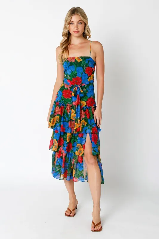 Sunny Attraction Floral Midi Dress