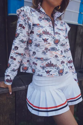 Tailgate Collection Grayson Top - Tiger Toile