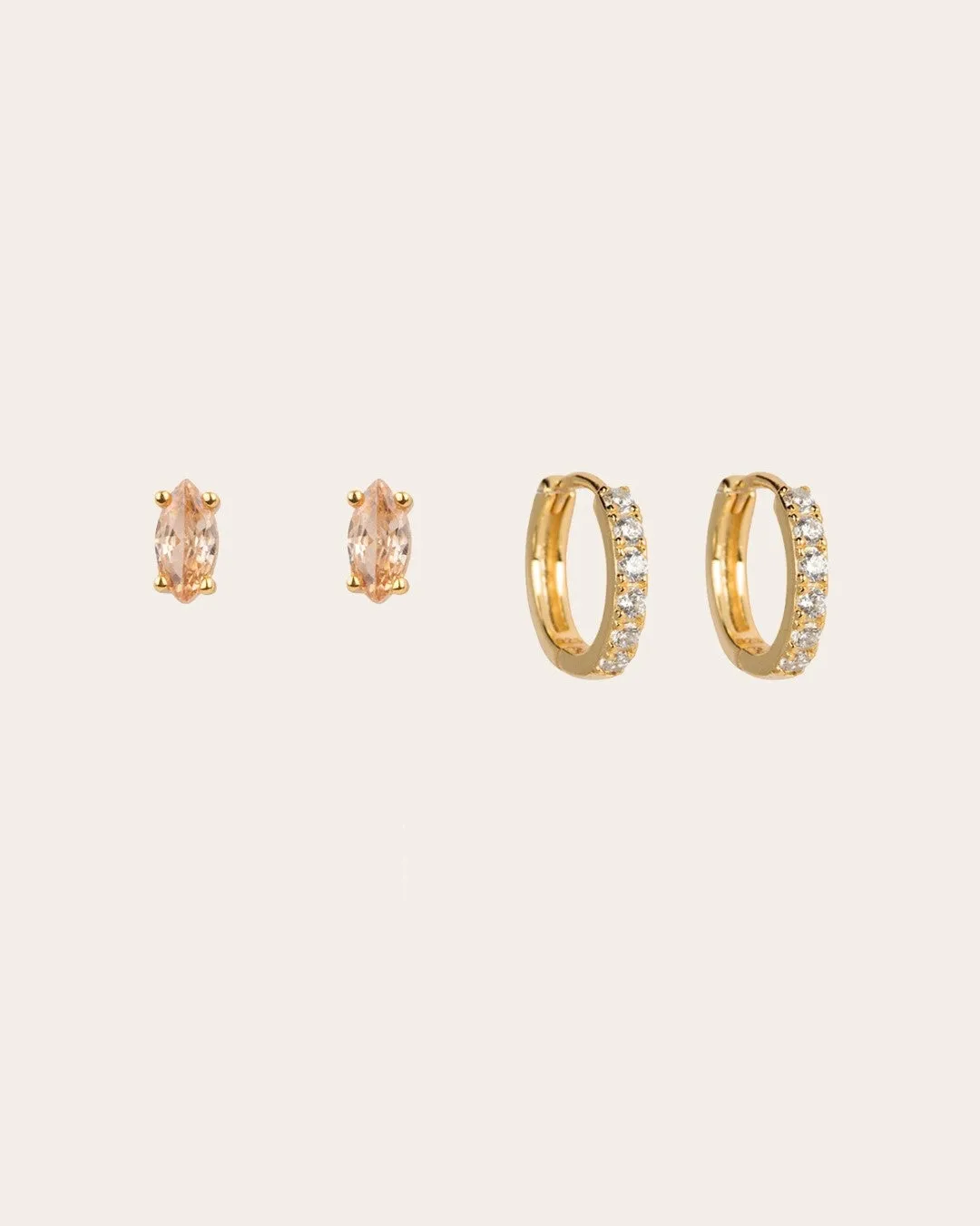The Champagne Chic set - gold plated