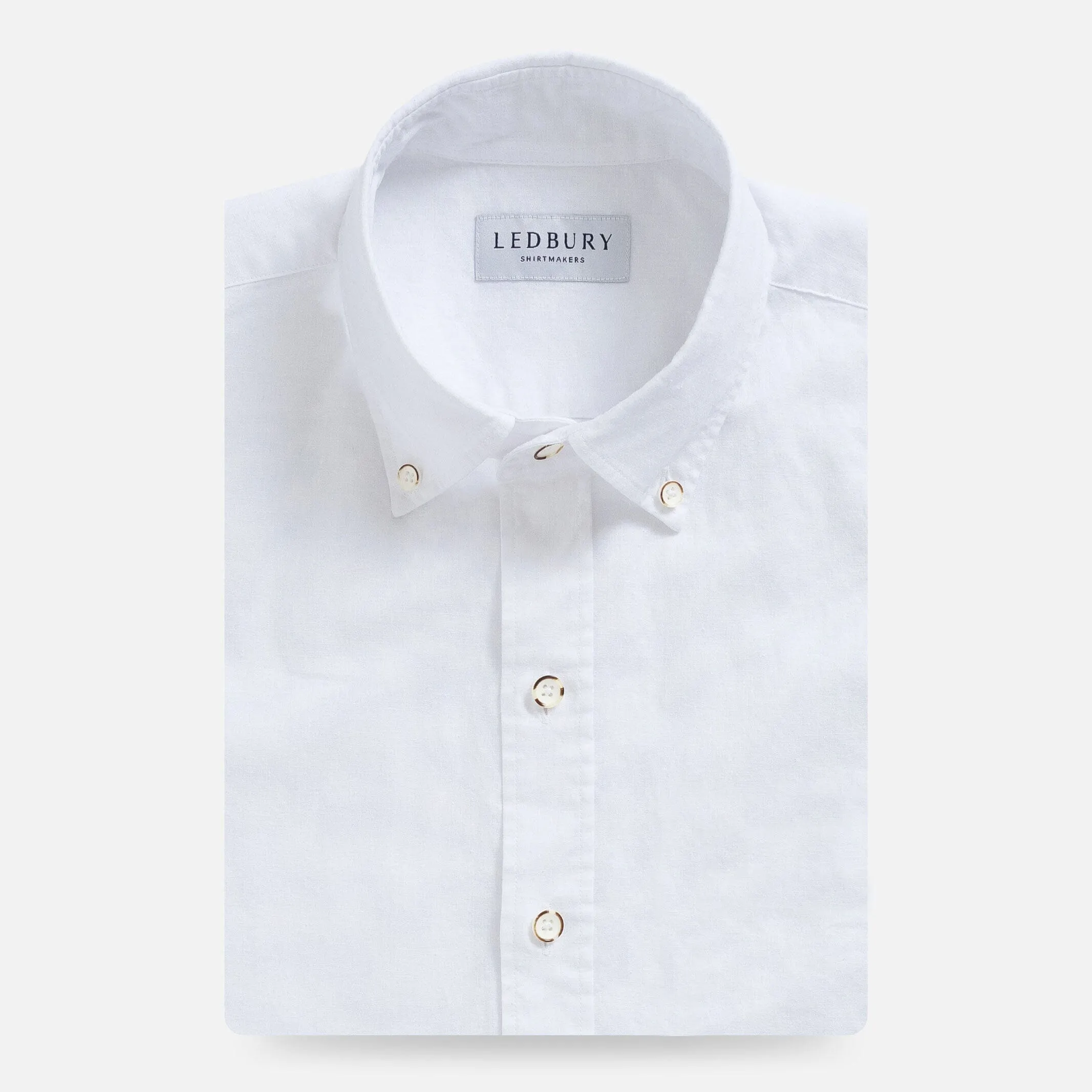 The White Barretto Cotton Linen Custom Shirt