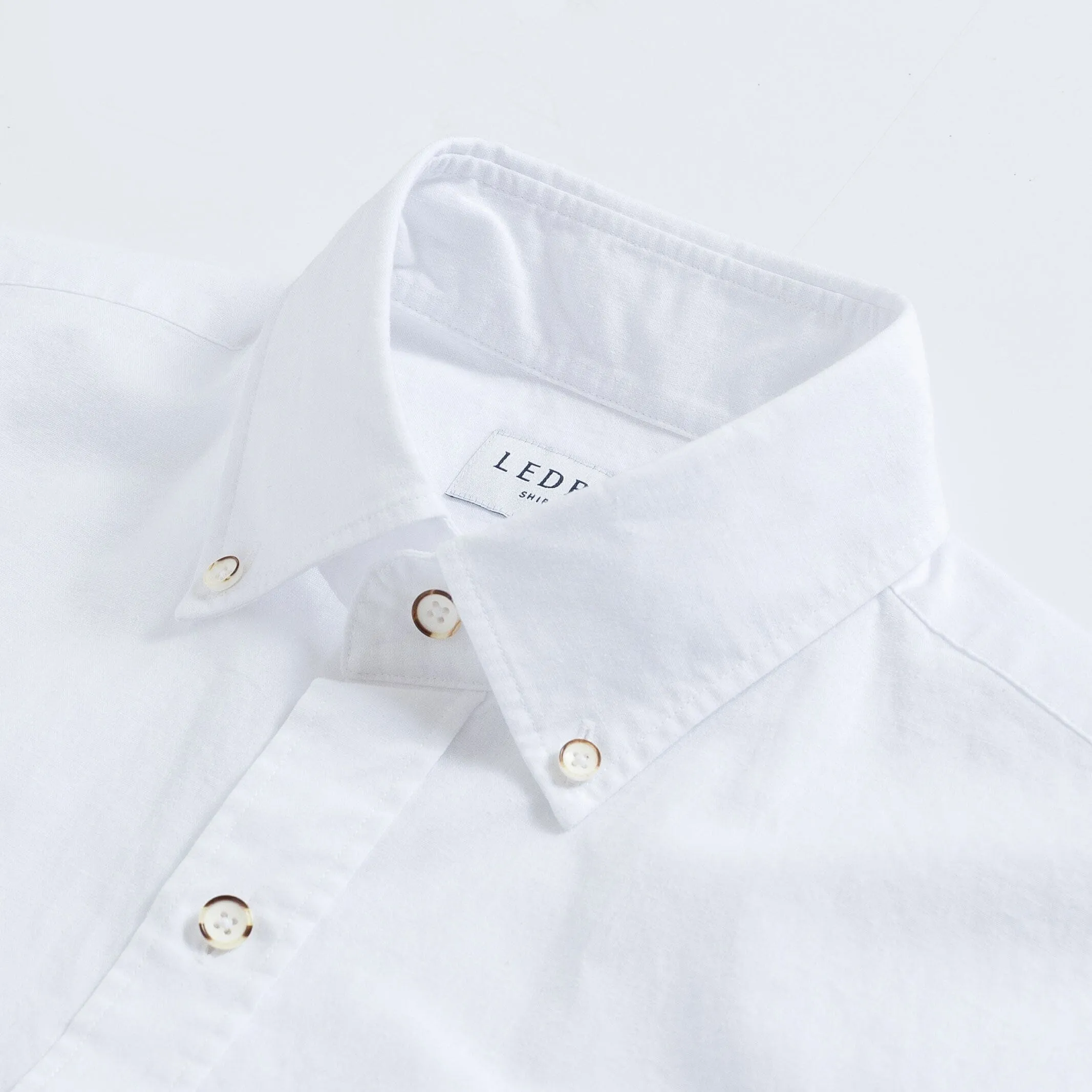 The White Barretto Cotton Linen Custom Shirt