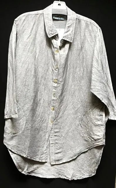 TIENDA HO CH85 COLLAR COTTON LINEN BLOUSE/COAT