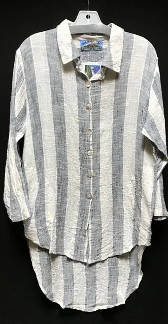 TIENDA HO CH85 COLLAR COTTON LINEN BLOUSE/COAT