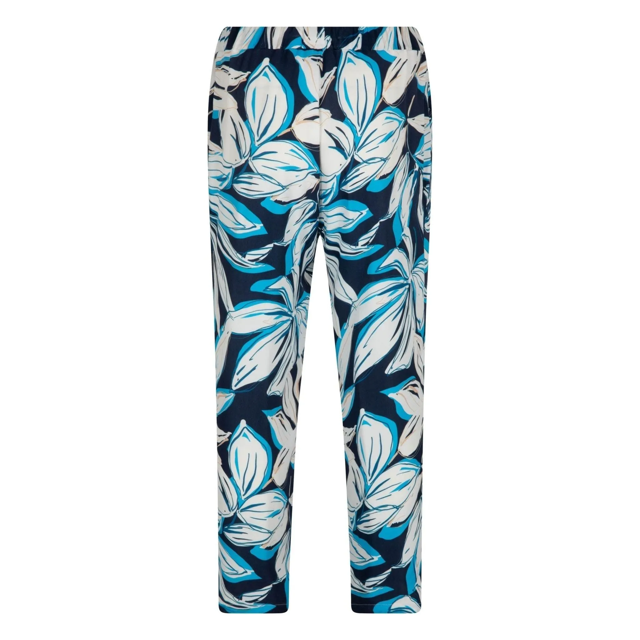 Trousers viscose print navy