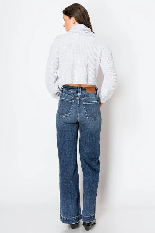 TUMMY CONTROL HIGH RISE MODERN WIDE JEANS