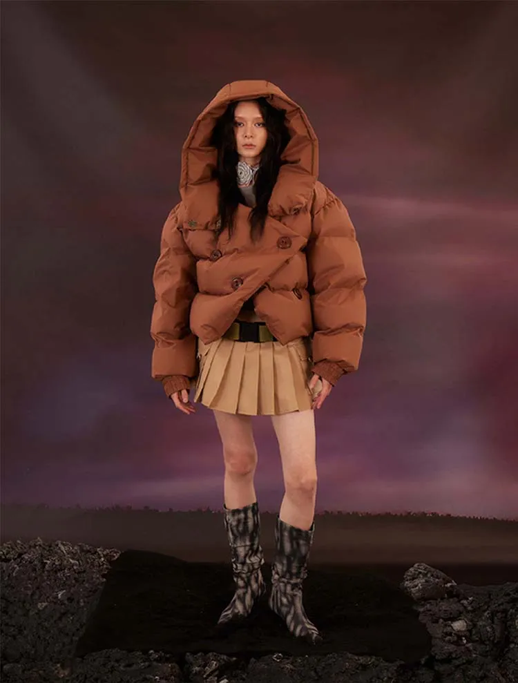 Unisex Big Button Down Jacket