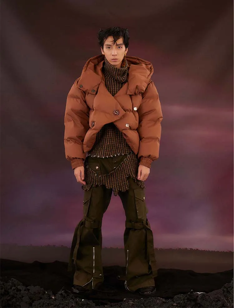 Unisex Big Button Down Jacket