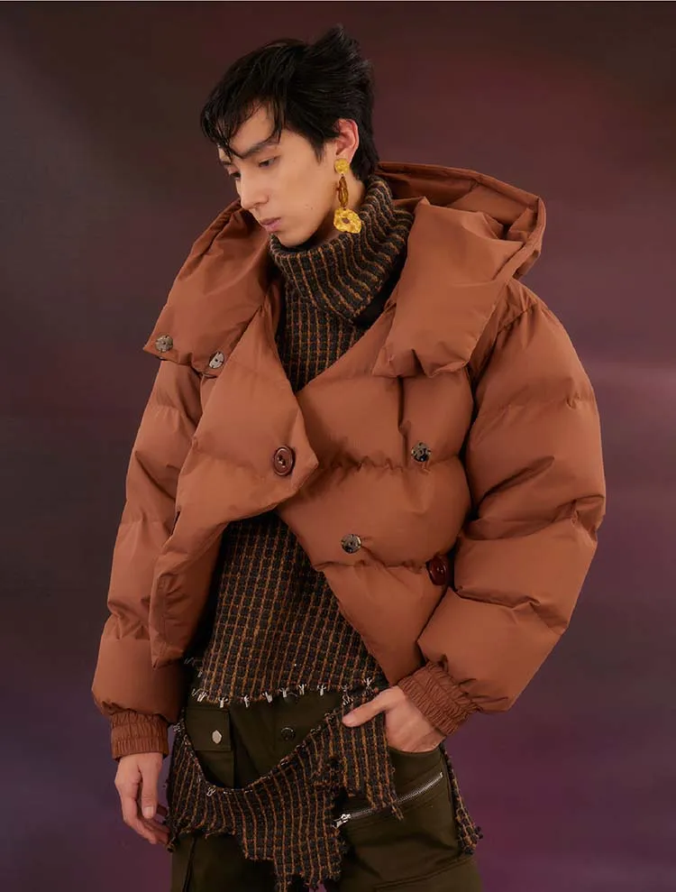 Unisex Big Button Down Jacket