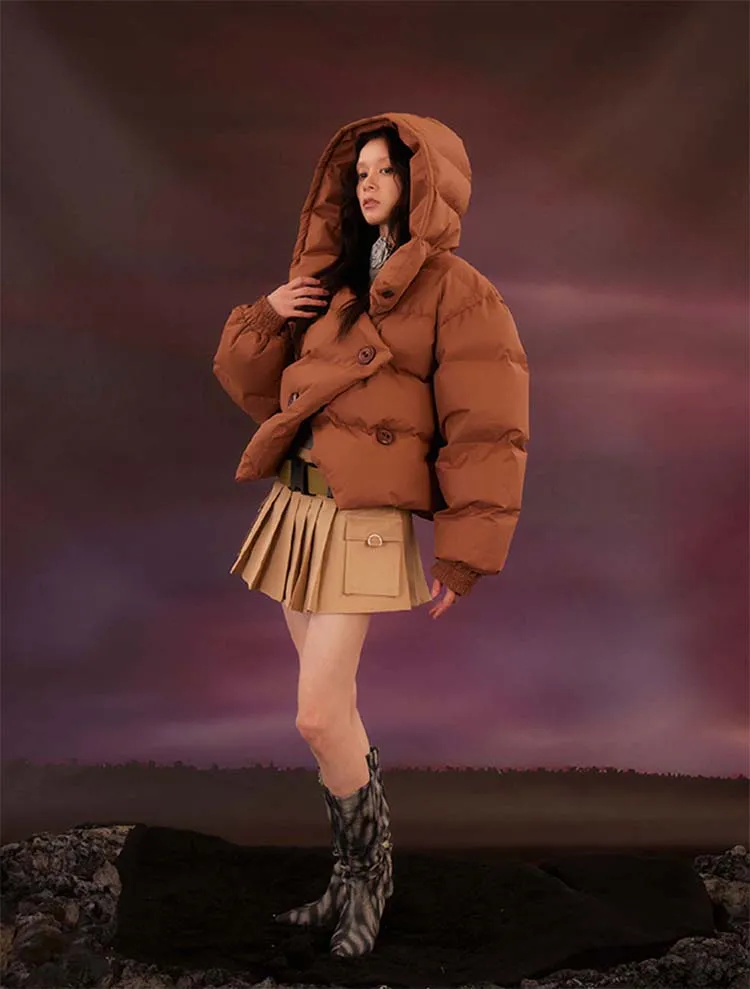Unisex Big Button Down Jacket