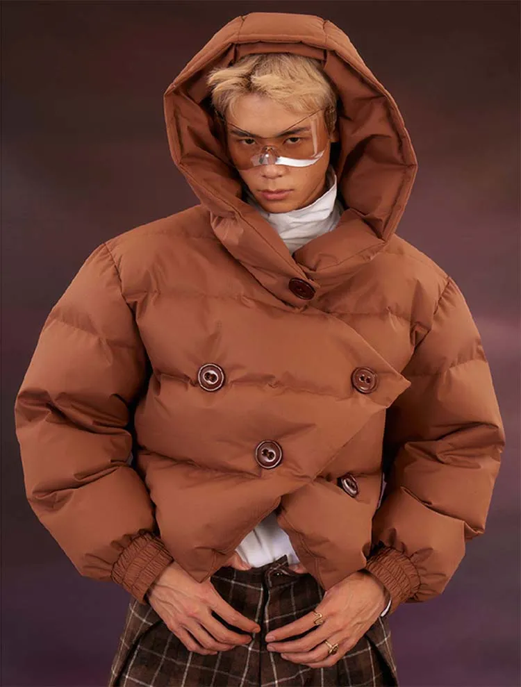 Unisex Big Button Down Jacket