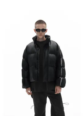Unisex Splicing Design Down Jacket