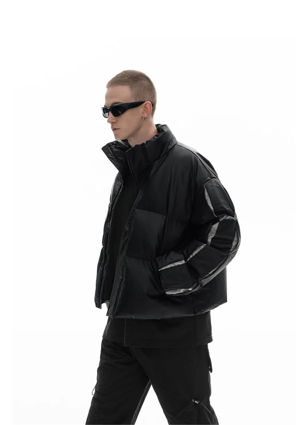 Unisex Splicing Design Down Jacket