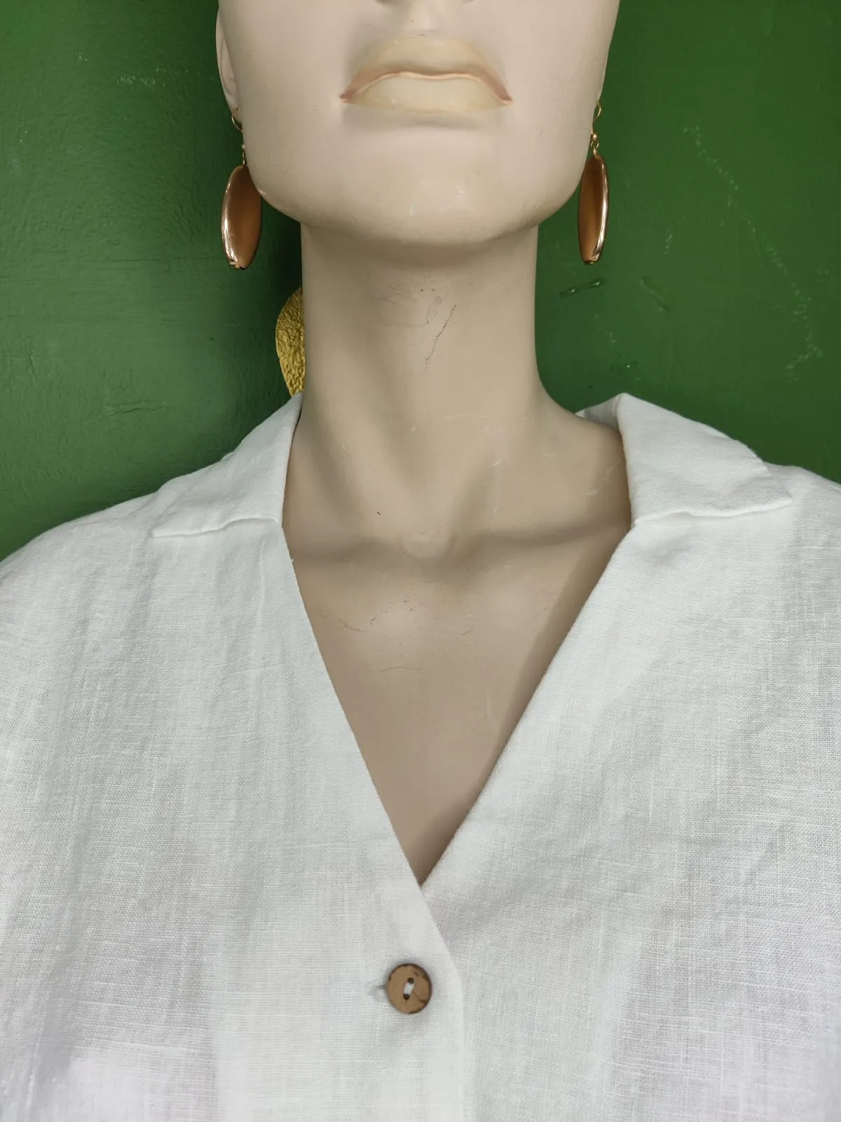 White linen crop top Havasu